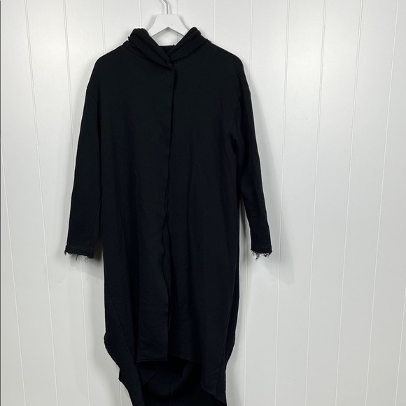 Nuovo Borgo Sweaters - Nuovo Borgo (Italian) Womens Cardigan L Black Snap Button Pockets Raw Seams EUC